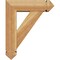 Ekena Millwork Traditional Arts and Crafts Rough Sawn Bracket w/ Offset Brace, Western Red Cedar, 6"W x 18"D x 22"H BKT0604X18X22TRA03RWR - alternate 2